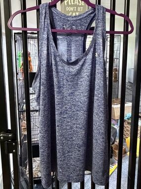 Under Armour Heathered Blue Performance Racerback Tank